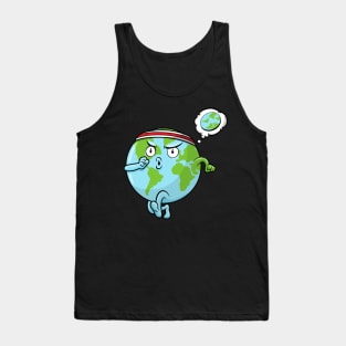 World map as Runner with Headband Tank Top